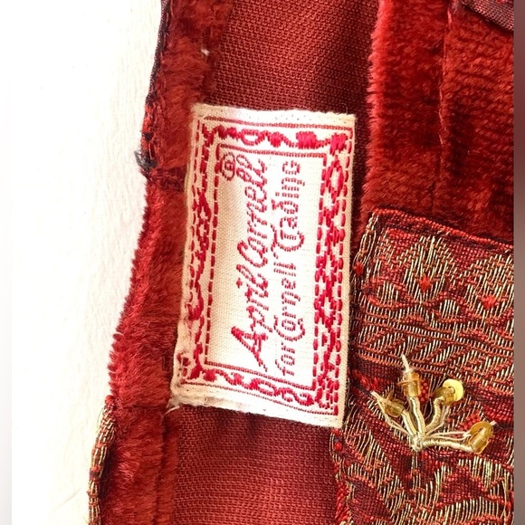 APRIL CORNELL Crushed Velvet Fringe Scarf - Picture 2 of 5